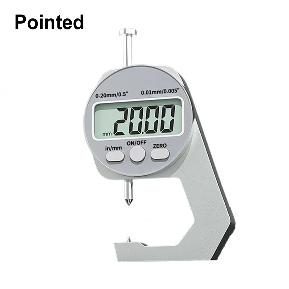 0-20mm Digital Display Thickness Gauge With 3 Type Head Aluminum Alloy Body Digital Display Thickness Gauge Manuals Guides Tools