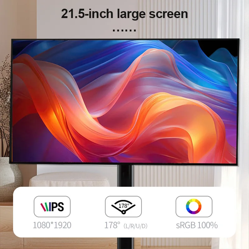 Popular Outdoor Live Touch Screen 21.5 Inch Android 12 System TV 6000mAH Battery-power 4+64G Rotatable Movable Smart Tv for Gym