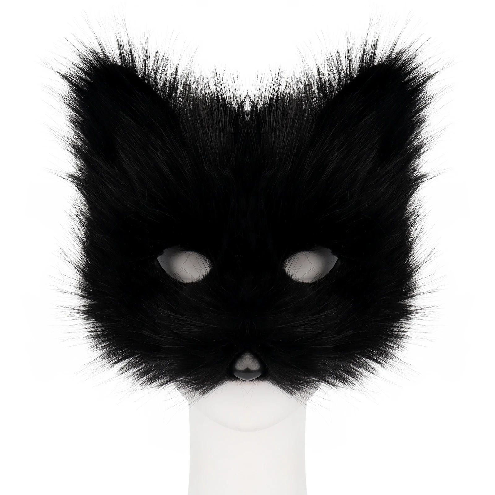 Furry Fox Mask Wolf Fox Tail and Paw Gloves Set Adult Cat Halloween Mask Cosplay Animal Party Costume