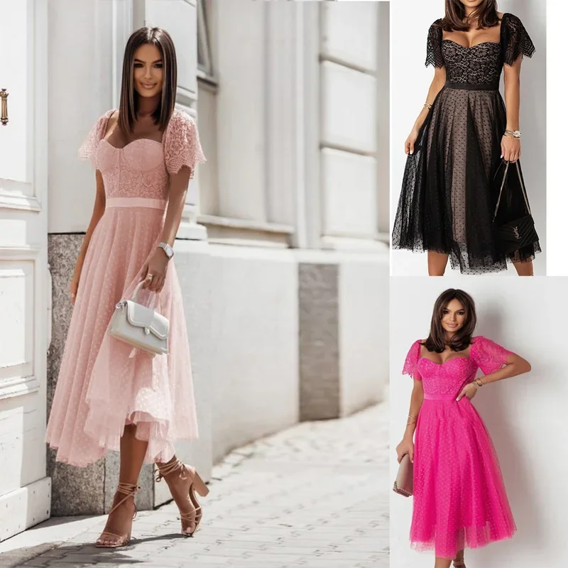 

Fc6sexy dress short sleeve lace dress summer open back waist wrath cotton dress vestidos de Festa long one-piece dress go @ fc8!