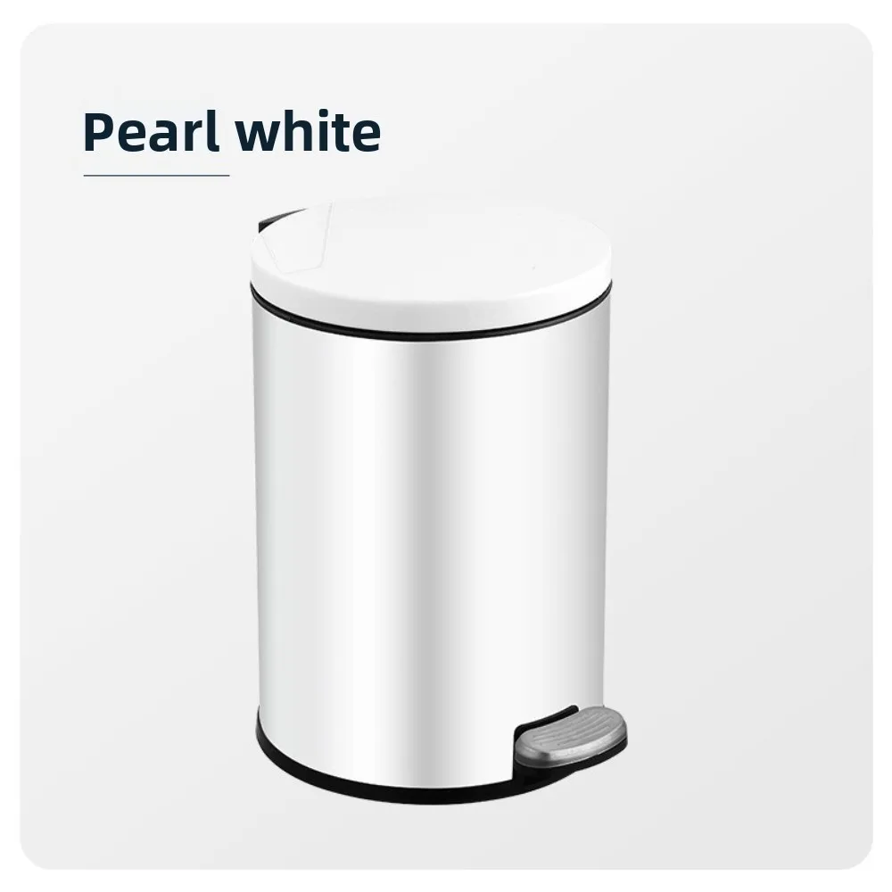 

Модные мусорные баки из нержавеющей стали для ванной комнаты с крышками, 8 л, мусорное ведро, ножная педаль, откидная крышка, корзина для мусора для дома, дома, отеля