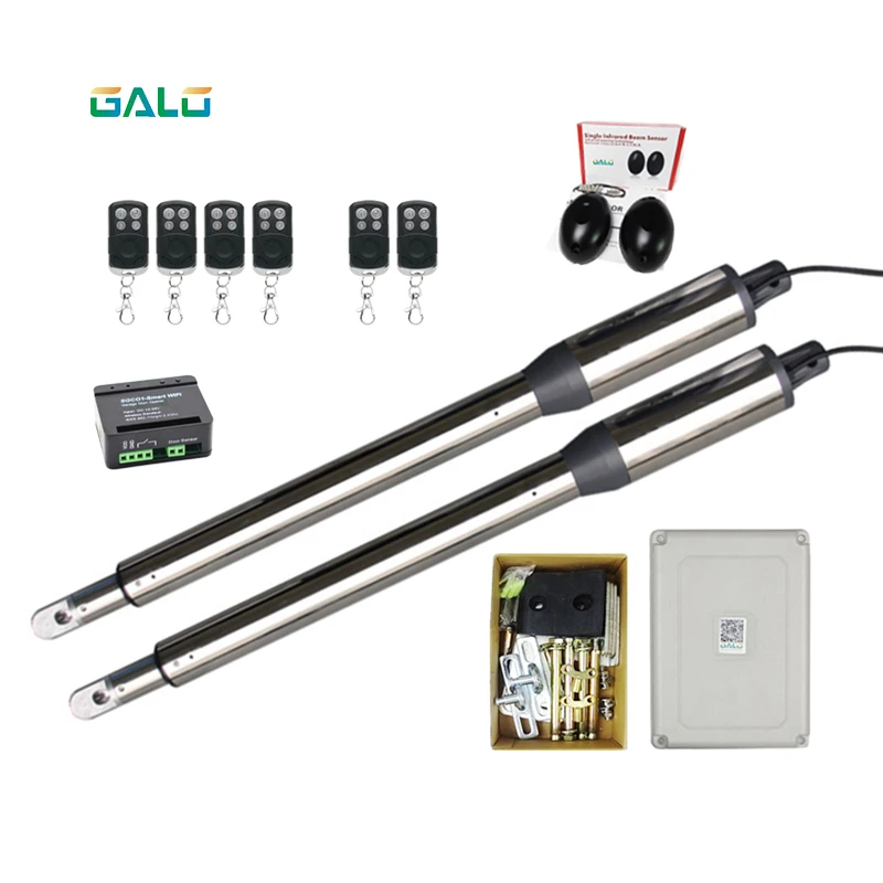 Swing Gate Motor 300kgs Full Automatic Swing Gate Opener Kit Multiple Remotes