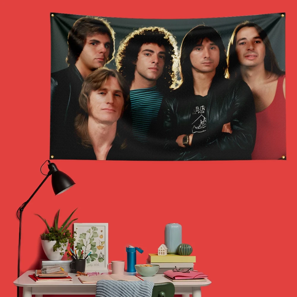 Journey Inspired Rock Music Flag 3x5 FT 90x150cm Polyester Decorative Banner Tapestry For Music Fans