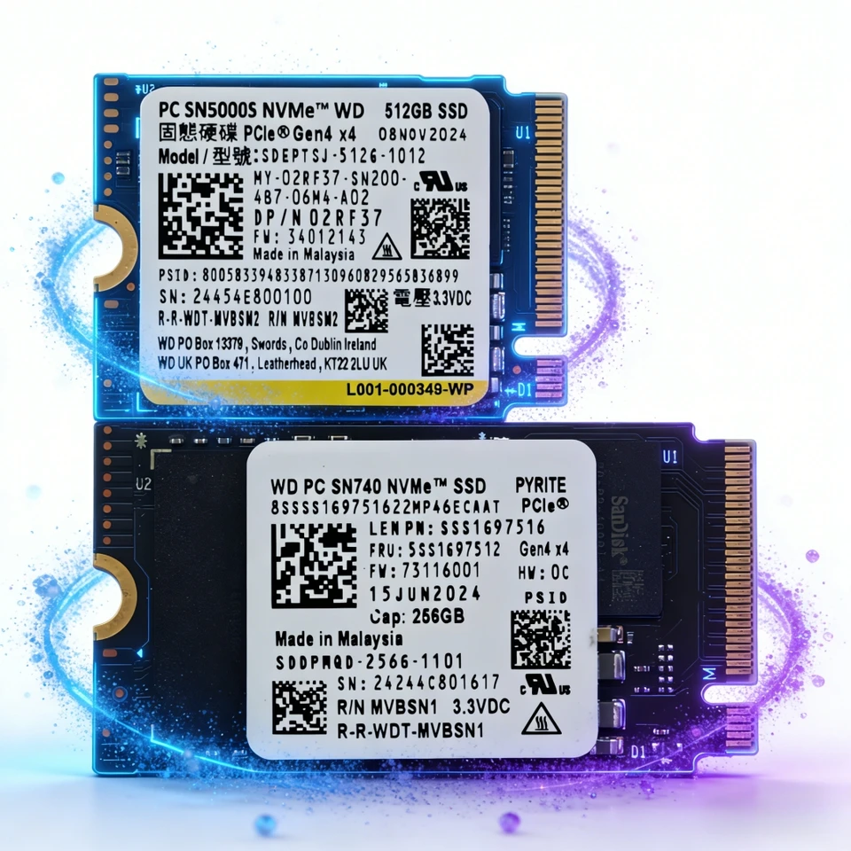 WD SN5000S 512GB & SN740 1TB 2TB NVMe PCIe 4.0x4 M.2 2230 SSD for