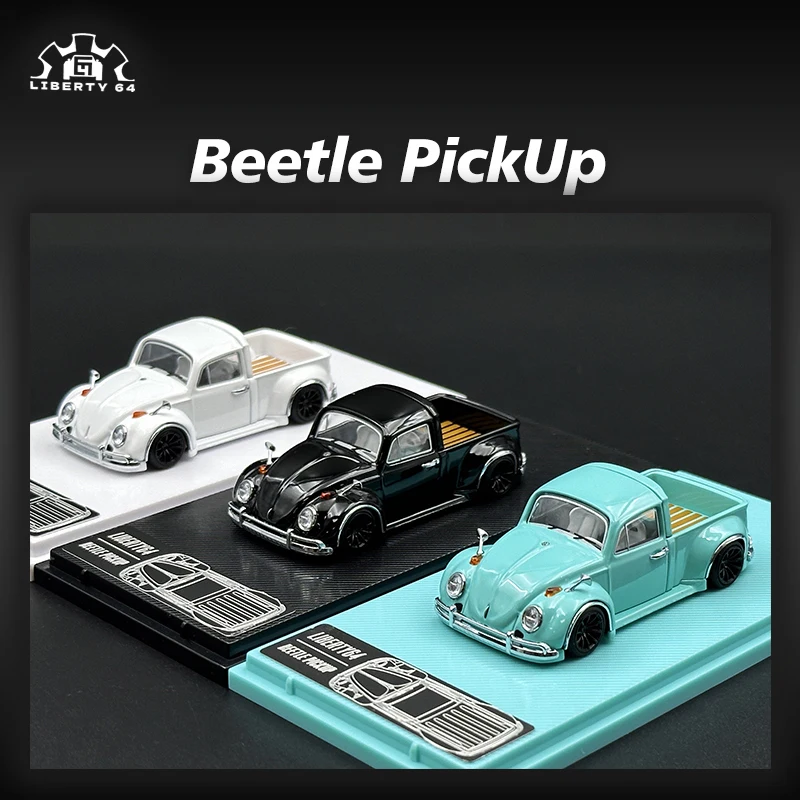 Liberty64 em estoque 1:64 Beetle Pick Up Diecast Diorama Car Model Collection Brinquedos em miniatura