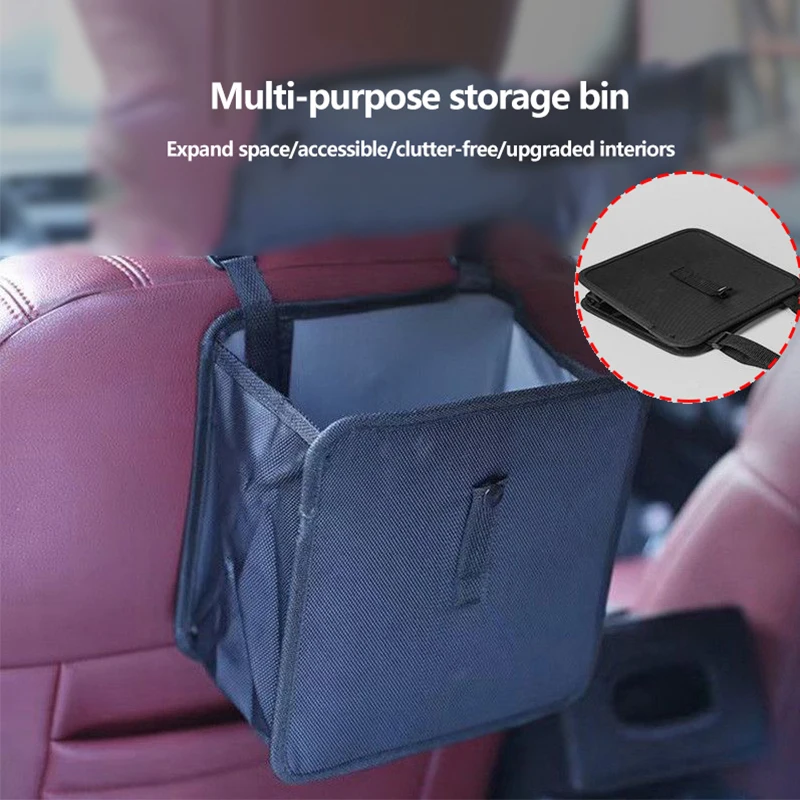 Auto Mülleimer mit verstellbarem Riemen wasserdicht faltbar Auto Müll Veranstalter Mülleimer hängen tragbare Auto Mülleimer