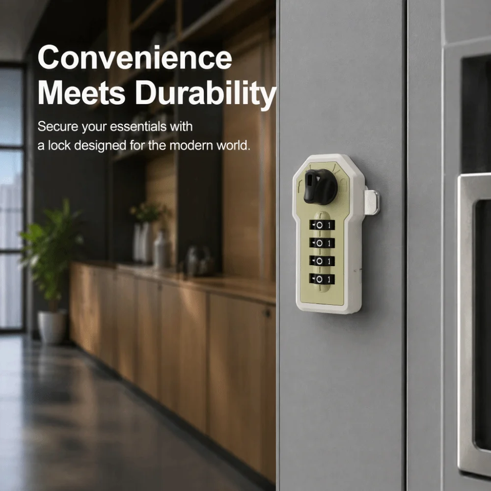 Security Resettable 4 Digit Code Lock With Keys Durable Combination Cabinet Lock Mechanical Code Lock Locker