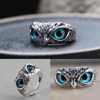 Women Ring Big Eyes Ultralight Simple Style Adjustable Owl Ring Alloy Women Men Engagement Wedding Couple Ring For Party