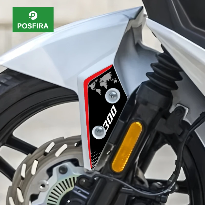 POSFIRA Motorcycle Front Fender Stickers Vinyl Decal for SYM Joyride 300 Joyride300 2023-2024 Motorbike Mudguard Accessories