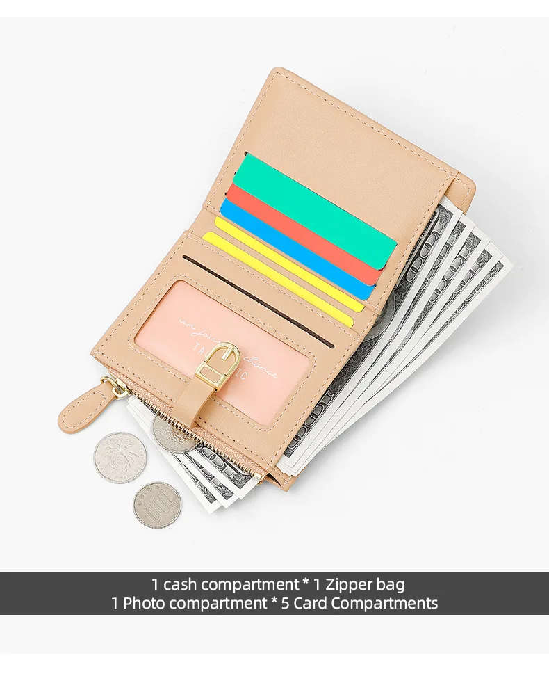 Bifold-Kurzbrieftasche im koreanischen Stil mit Steinmuster für Damen, süße silberne Clutch-Geldbörse mit mehreren Kartenfächern und Reißverschluss