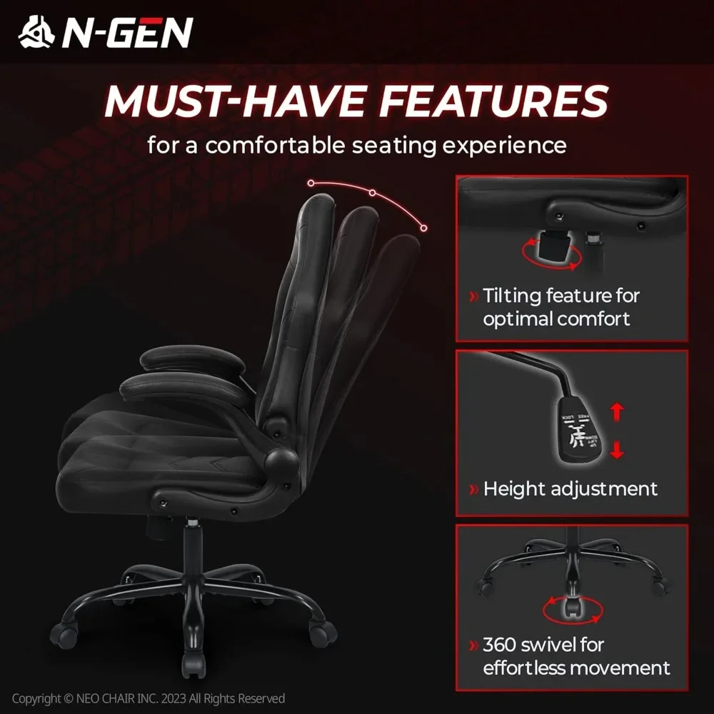 Silla de ordenador para videojuegos, asiento ergonómico para oficina, escritorio, N-GEN