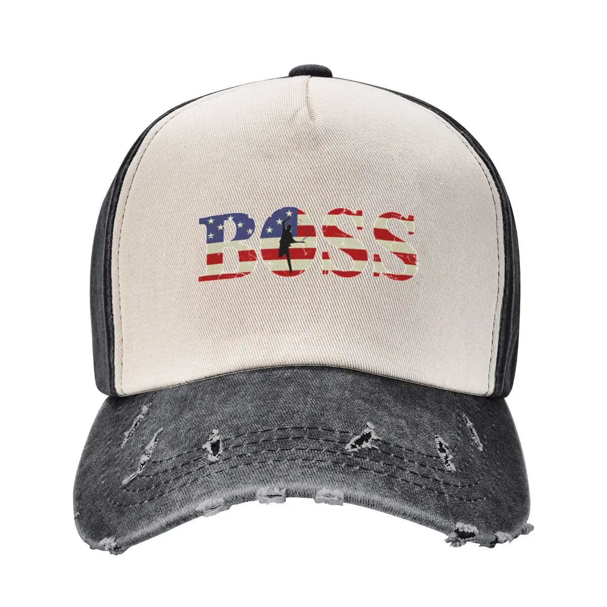 Bruce -spring Steens things gorras de béisbol para hombres y mujeres, sombreros desgastados, sombreros lavados, gorra Retro para exteriores, Boss Bruce, bandera americana