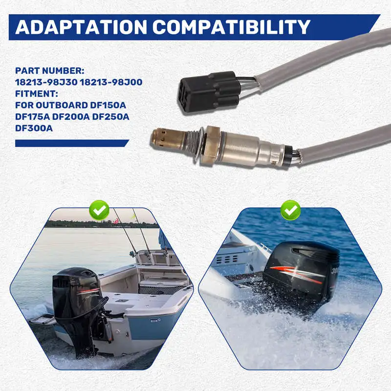 18213-98J30 Outboard Oxygen Sensor O2 Sensor Fits For Suzuki Outboard DF150A/DF175A/DF200A/DF250A/DF300A 18213-98J00