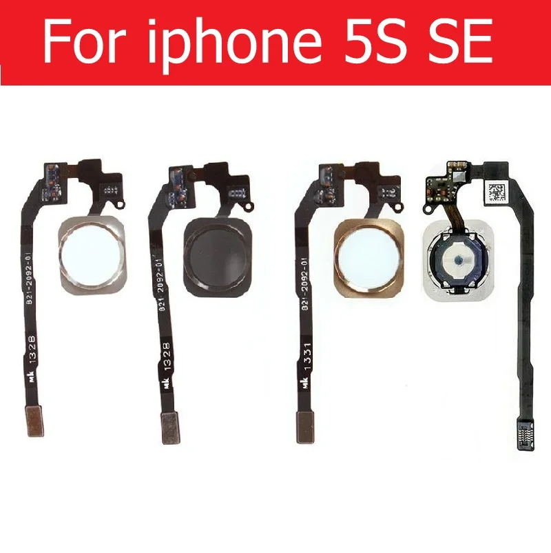 Home Button Flex Ribbon Cable For iPhone 5S SE 6 6s 7 8 plus Home Button With Flex Cable No Touch ID Fingerprint Assembly