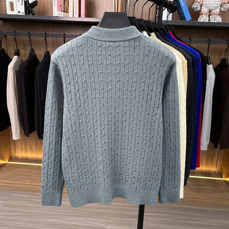 Neuer Winter-Pullover der Modemarke aus Samt, warm und bequem, Herrenbekleidung, Original-Welpen-Stickerei, koreanische Version, Pullover – Detail 11