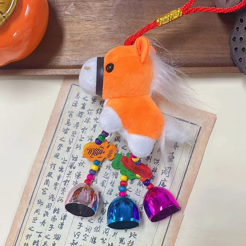 Nette Kreative Sternzeichen Pferd Plüsch-schlüsselanhänger Cartoon Weiche Angefüllte Puppe Schlüsselring Auto Anhänger Rucksack Zubehör Neue Jahr Geschenk