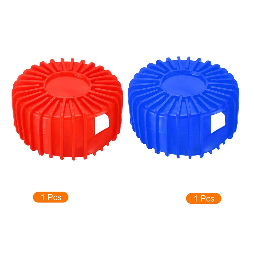 2pcs Protective Cover Red + Blue 70mm Manifold Gauge Protective Boot Covers For Gauges Red Blue Rubber Protective Cover Parts