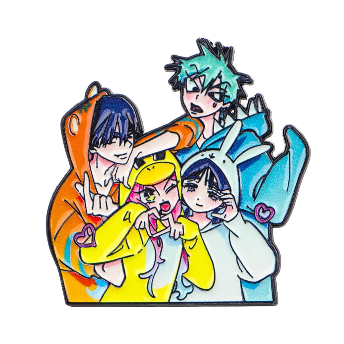 Cool Boys Enamel Cartoon Animal Pin image
