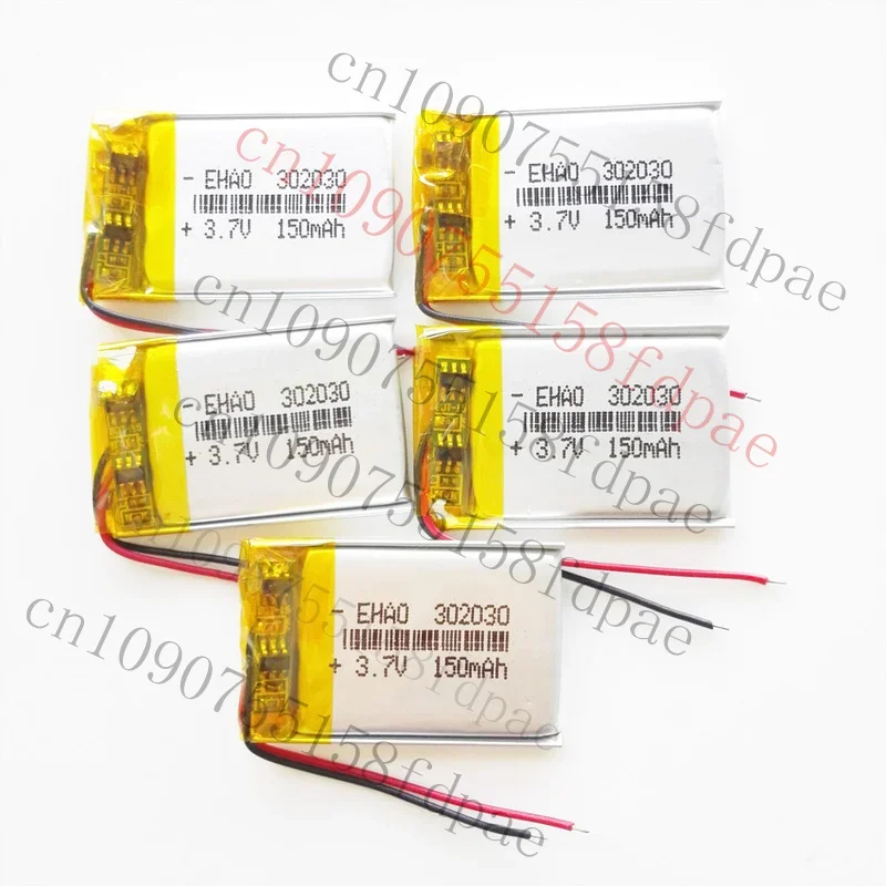 

Премиум 5x3,7 В 150 мАч 302030 Lipo аккумуляторная батарея для Mp3-рекордера Smart Watch