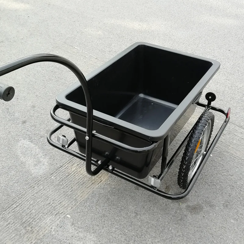 Bicycle Trailer Trailer Rear-mounted Outdoor Travel Riding Load Drag Bucket Pet Small Trailer Pull Cargo Luggage Cart