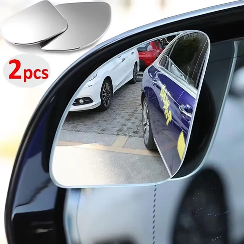2Pcs/Set Adjustable Hd Glass Convex Car Motorcycle Blind Spot Mirror for Parking Rear View Mirror