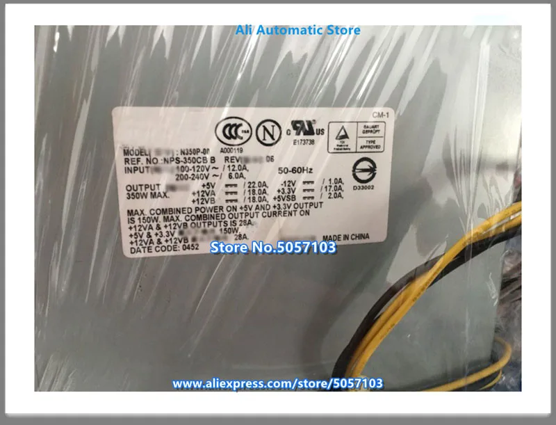 L350P-00 N350P-00 360 370 Workstation Power Supply 300W 350W