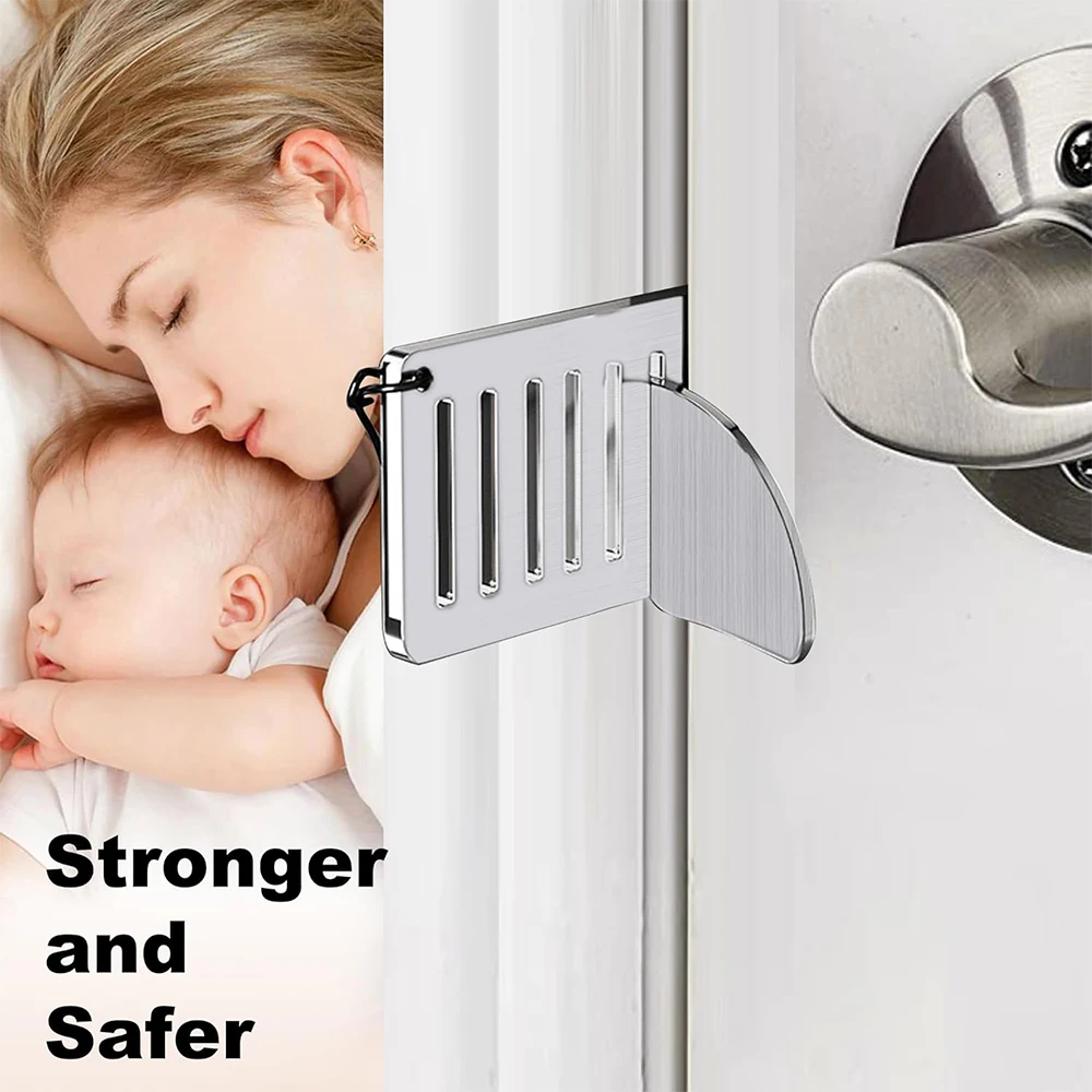 Tragbares Türschloss für Reisen und Zuhause, Zusatzschloss für Erhöhte Privatsphäre und Sicherheit in Hotelzimmer, Apartment, Studentenwohnheim, Türstopper – Detail 6