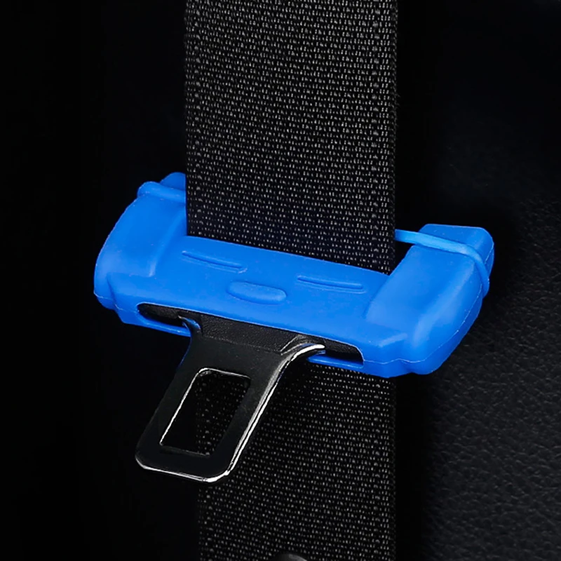 Universal Car Seat Belt Buckle Clip Protector Silicone Interior Button Case Anti-Scratch Cover Safety Accessories Button Case