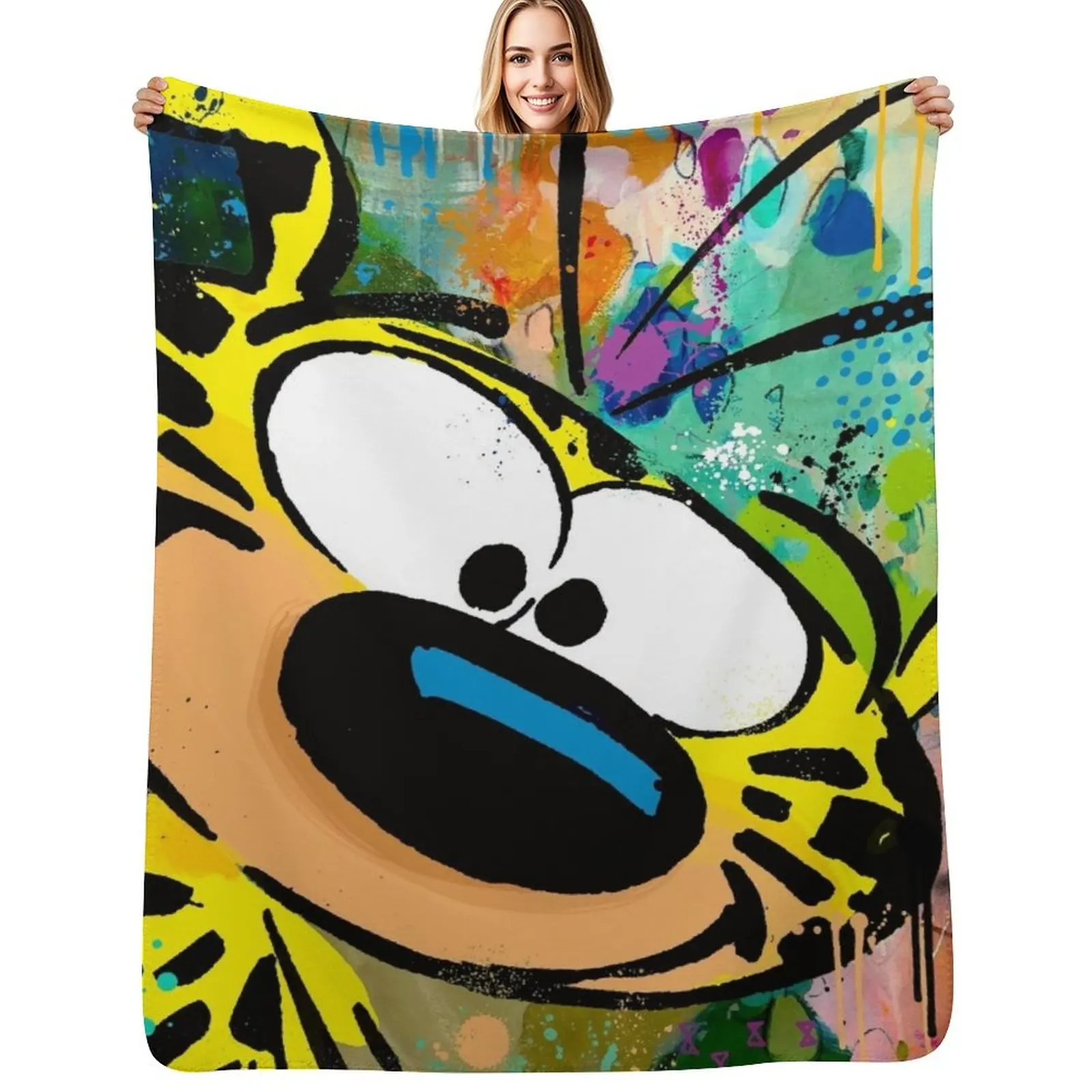 Marsupilami Throw Blanket Bed Kid'S wednesday Soft Beds Luxury for sofa Blankets
