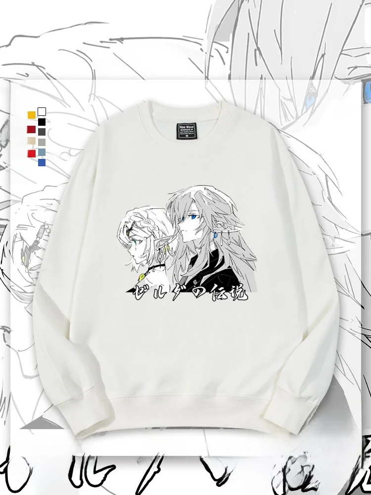 

Толстовка Princ Link Legend of Coat ex Autumn Winter с флисовой подкладкой, повседневная, свободного кроя, молодежная, модная, из хлопка и полиэстера