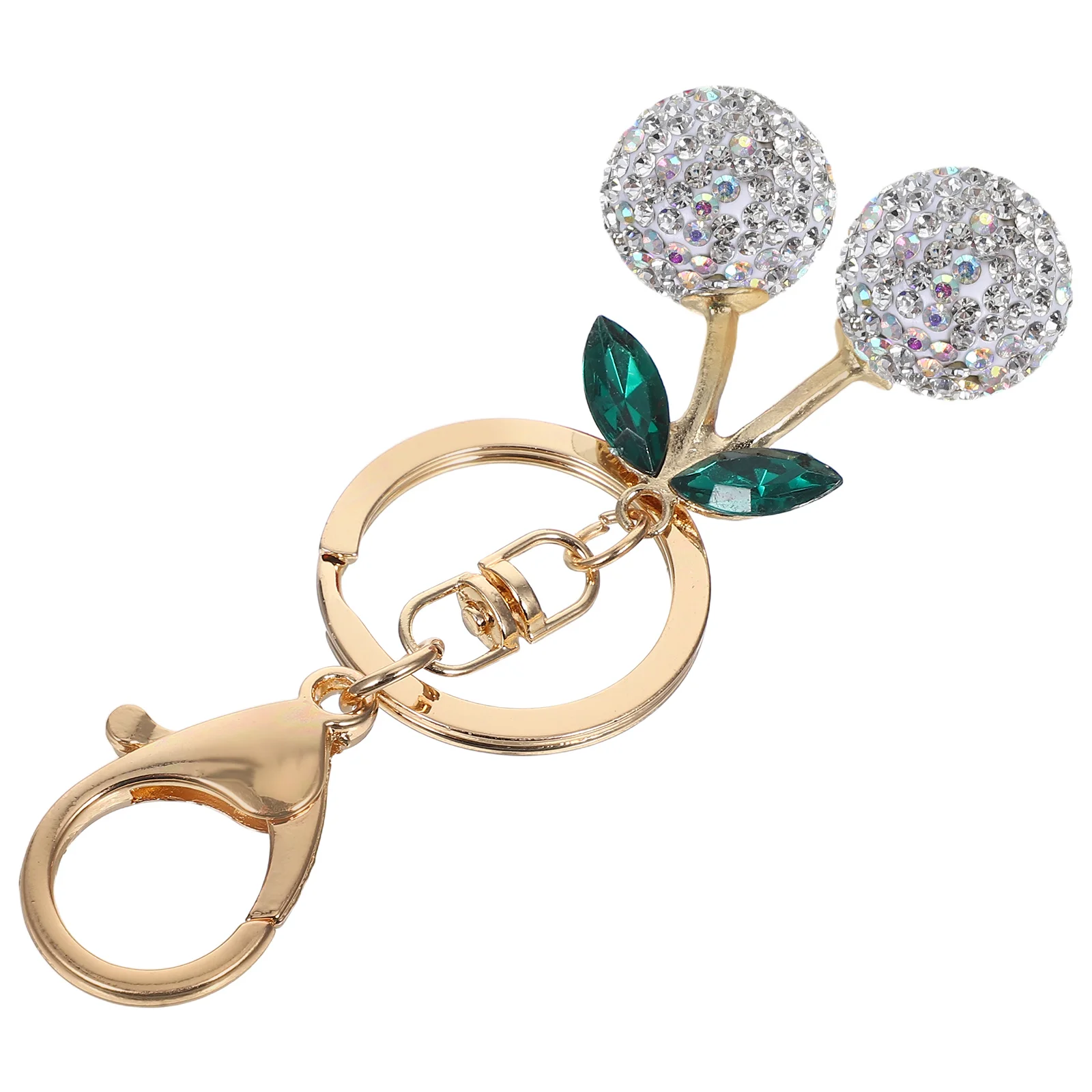 

Rhinestone Cherry Keychain Cute Cherry Bag Charm Purse Car Key Backpack Fruit Keychain Charm Pendant Sparkling