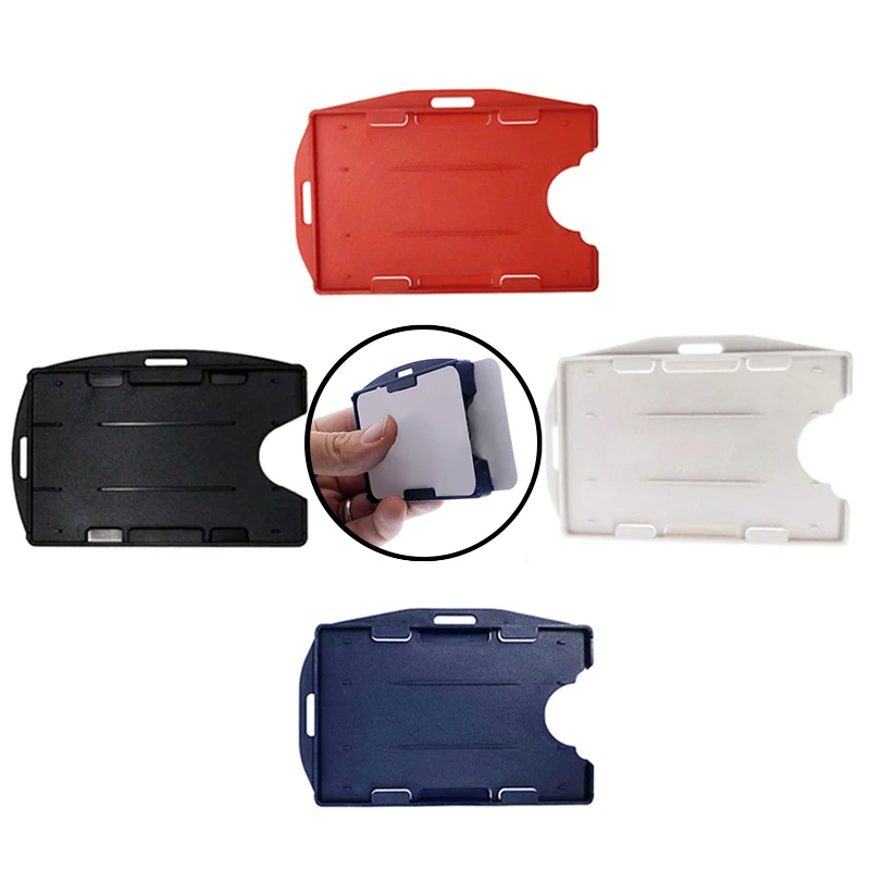 Business Office Card Holder Cover ID Holder Card Sleeve Student School Card Holder Protector Case Practical Durable 1PC