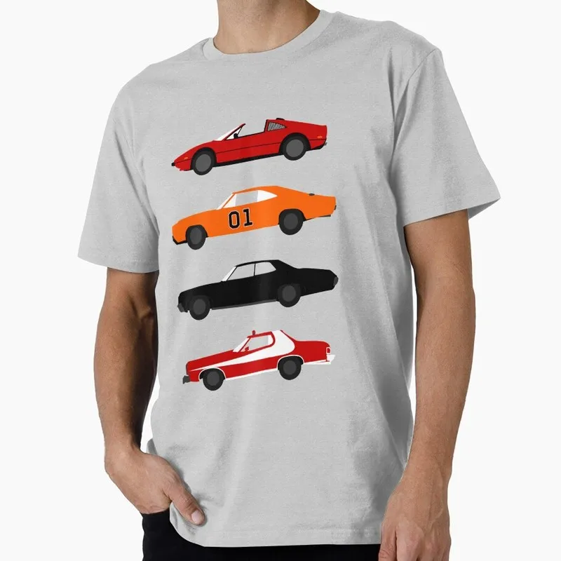 Retro Dukes of Hazzard Vintage Hazzard County Racing Graphic T-Shirt General Lee 01 Muscle Car Tee Classic 80s TV Fan Gift Tops