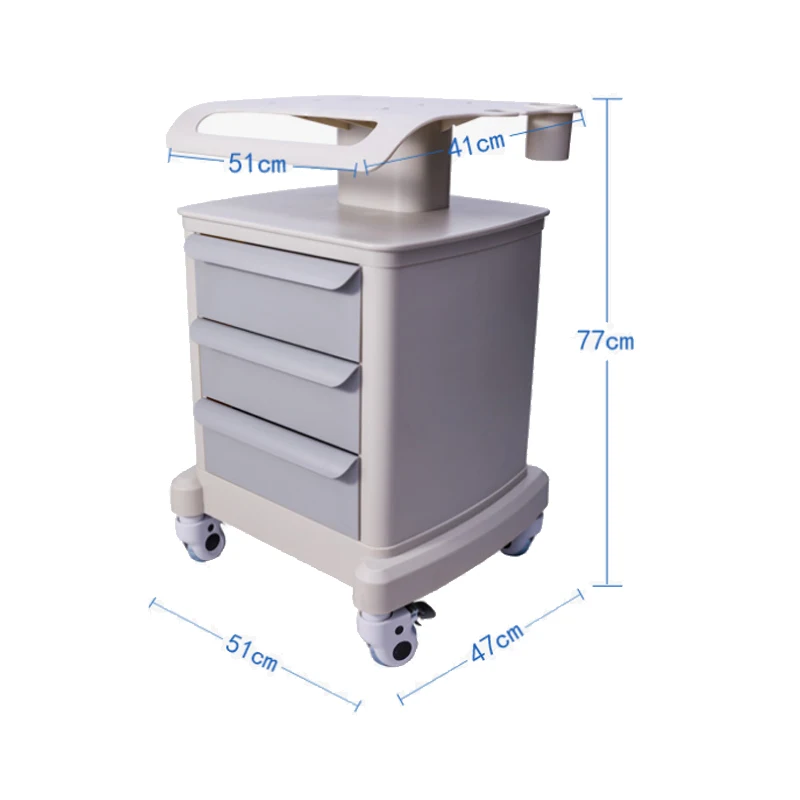 Abs Dental Mobile Clinic Cart Hospital Medical Trolley  System Cart With Silent Wheels
