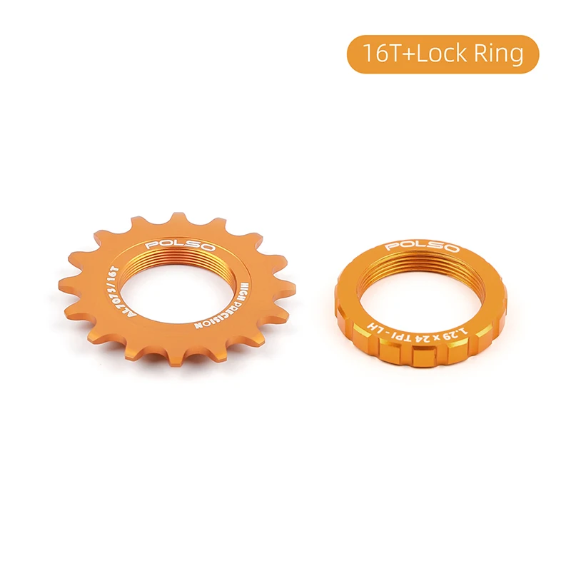 POLSO Golden Fixed Gear Bike Freewheel 7075 Aluminum Alloy 13T 14T 15T 16T 17T 18T 20T Single Speed Fixie Bicycle Sprocket