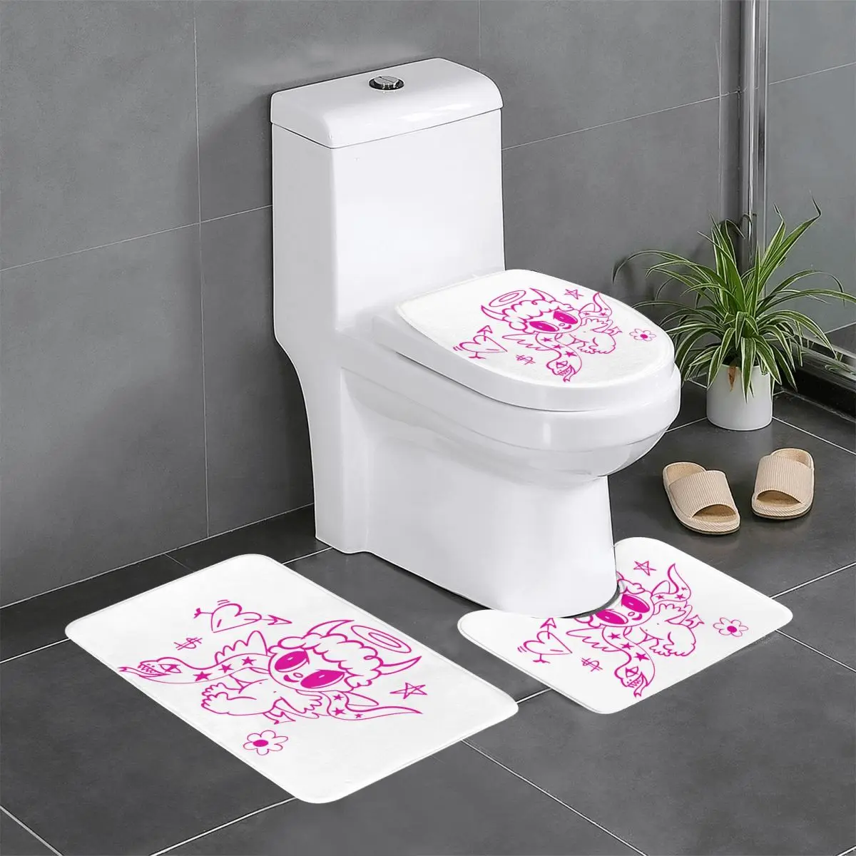 Custom Sirena Karol G Music Bathroom Rugs Set 3 Pieces Non Slip Reggae Ainger Toilet Bath Mat Sets