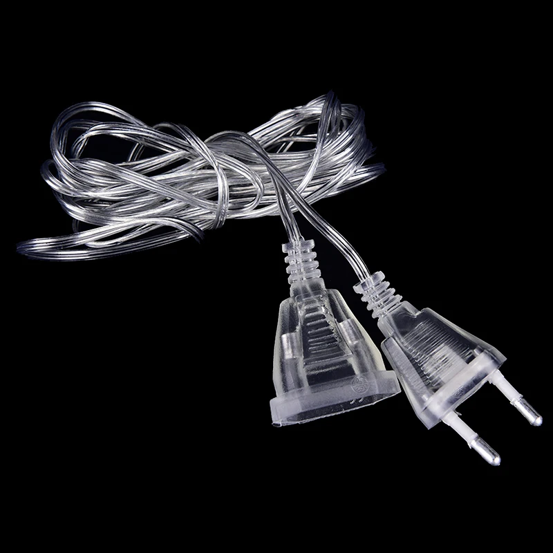 LED 스트링 조명용 크리스마스 익스텐션 케이블 연장 와이어, EU/UK 플러그 전원, 5m