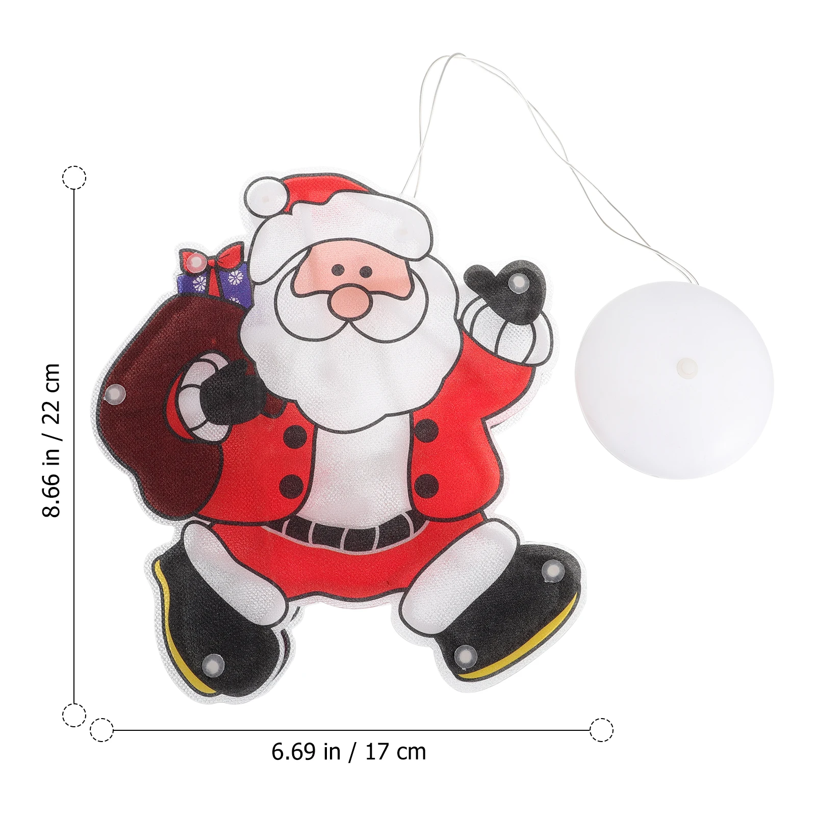 

Window Santa Claus Colored Lights Christmas Decoration Lighted Decorations Holiday Ornament