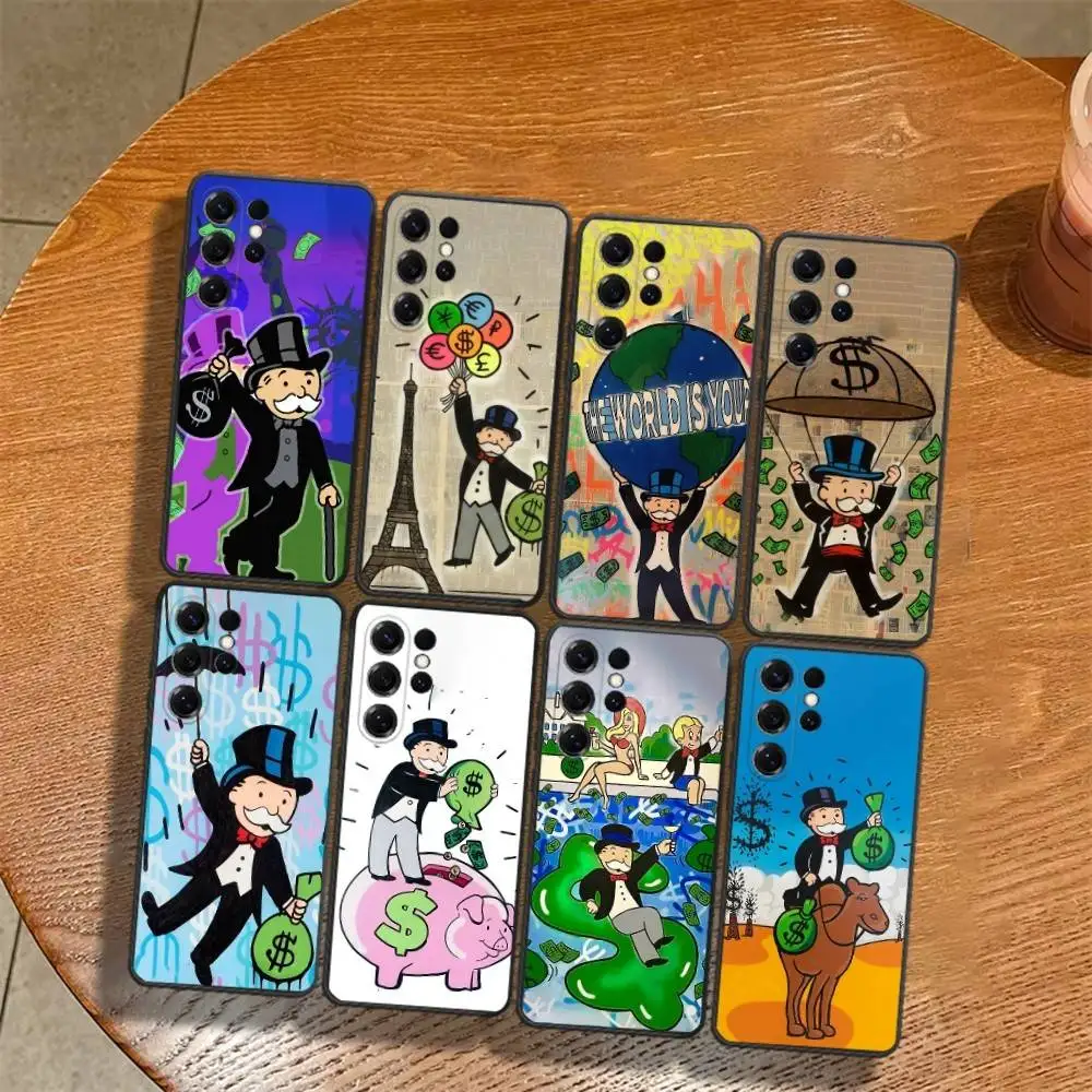 

Dollar A-Alec Phone Case For Samsung S22,S24,S20,S25,S23,S30,S21,Ultra,Plus,Fe,Black Soft Case