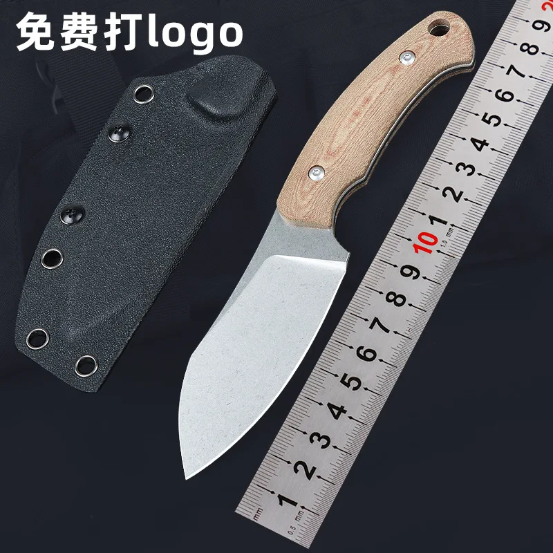 Fixed blade self defense tool for wilderness survival sharp blade 14C28N Steel Multi Functional Straight Knife Tactical Knife