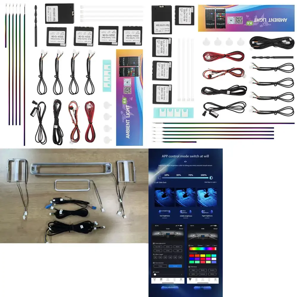 

LED Automotive Interior Ambient Lighting Flow Chasing 12V CE/FCC Certified Universal Retrofit/Upgrade Kit