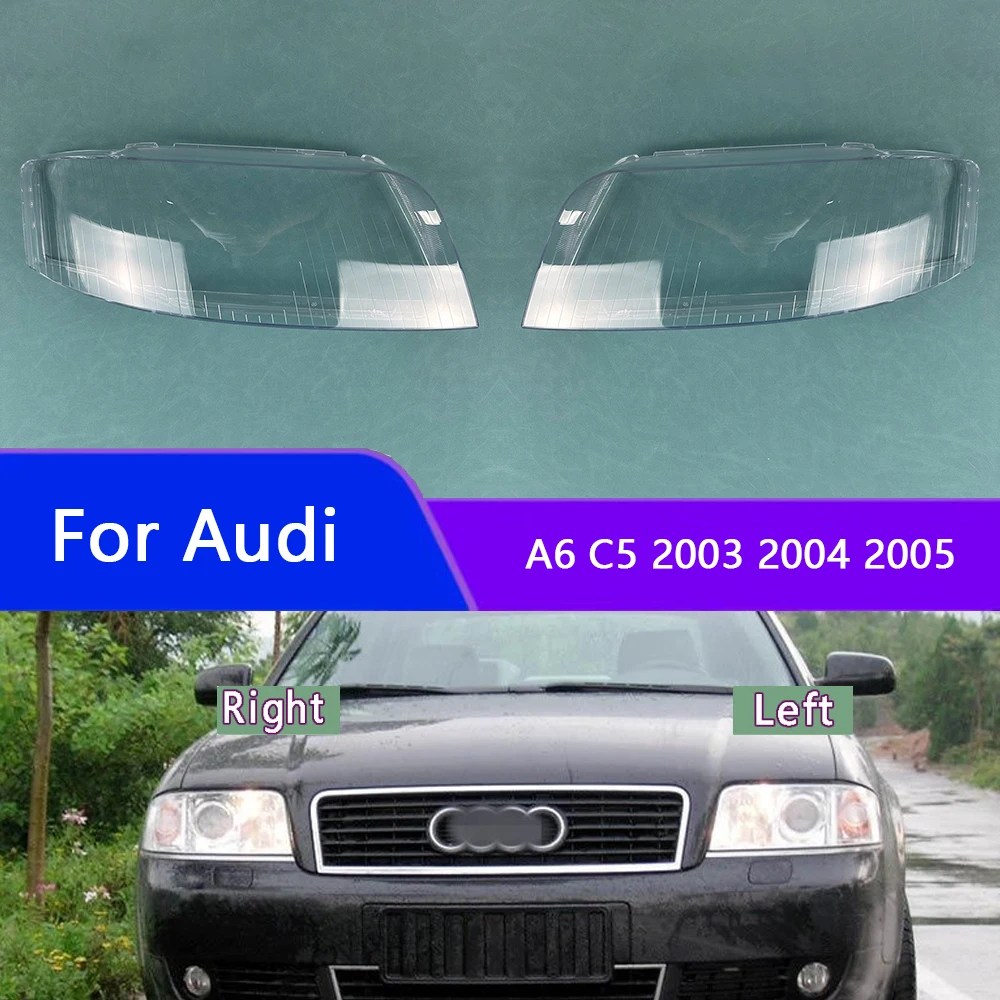 

For Audi A6 C5 2003 2004 2005 Headlight Cover Transparent Headlamp Shell Lamp Shade Lens Replace Original Lampshade Plexiglass