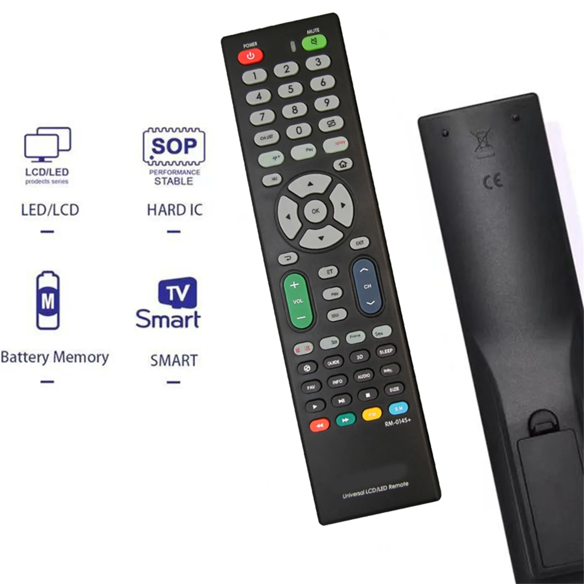 

Универсальный пульт дистанционного управления Универсальный пульт дистанционного управления RM-014S+ Совместимость с несколькими устройствами, простая настройка для телевизора, DVD
