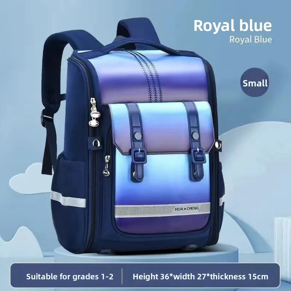 Lightweight Spine‑Protective School Backpack,Waterproof British Style Large Capacity Daypack for Primary School Boys Girls