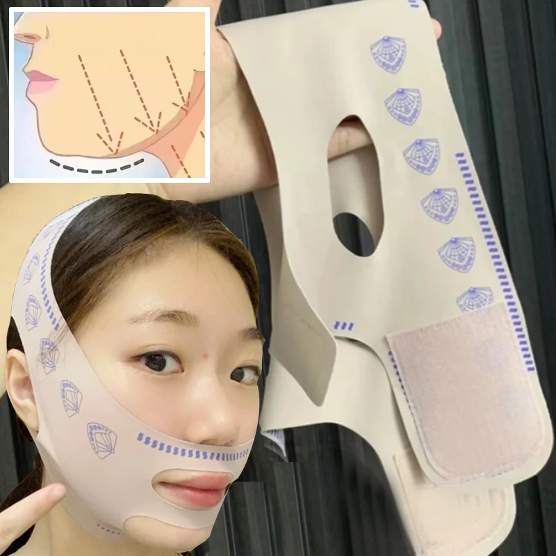 Elastic Face Slimming Bandage Women Chin Cheek Lift Belt V Line Face Massage Strap Facial Shaping Contour Skin Care Beauty Tool