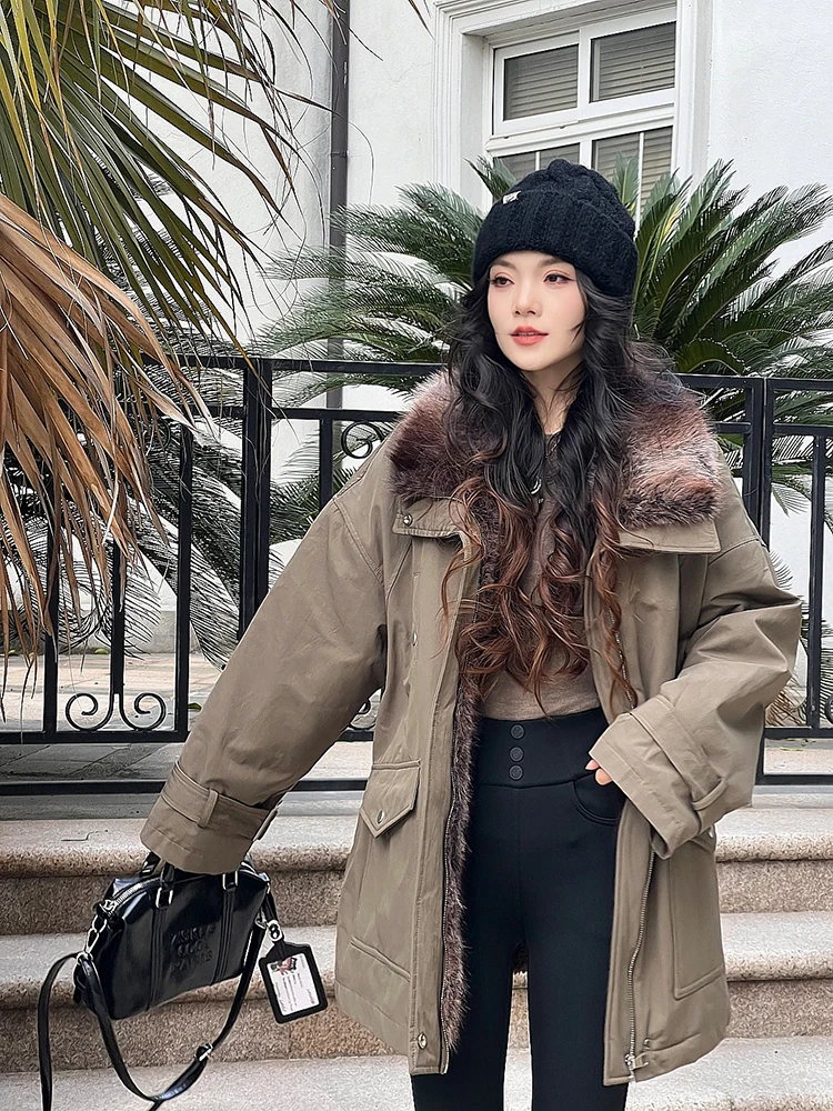 

Утепленное повседневное пальто средней длины для женщин, осенне-зимнее, новое, универсальное, премиум-класса, в стиле Kanyu LA.eila