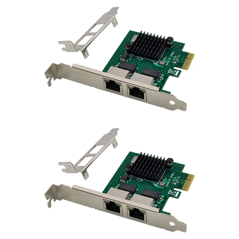 

2X BCM5718 Гигабитная серверная сетевая карта PCI Express X1 Двухпортовая сетевая карта адаптера, совместимая с WOL PXE VLAN