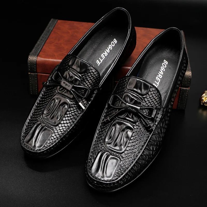 

New Autumn Winter Genuine Leathers Suede Bottom Soft Breathable Tassel Head Layer Cowhide Men's Shoes Shoes Velvet Leather Shoes