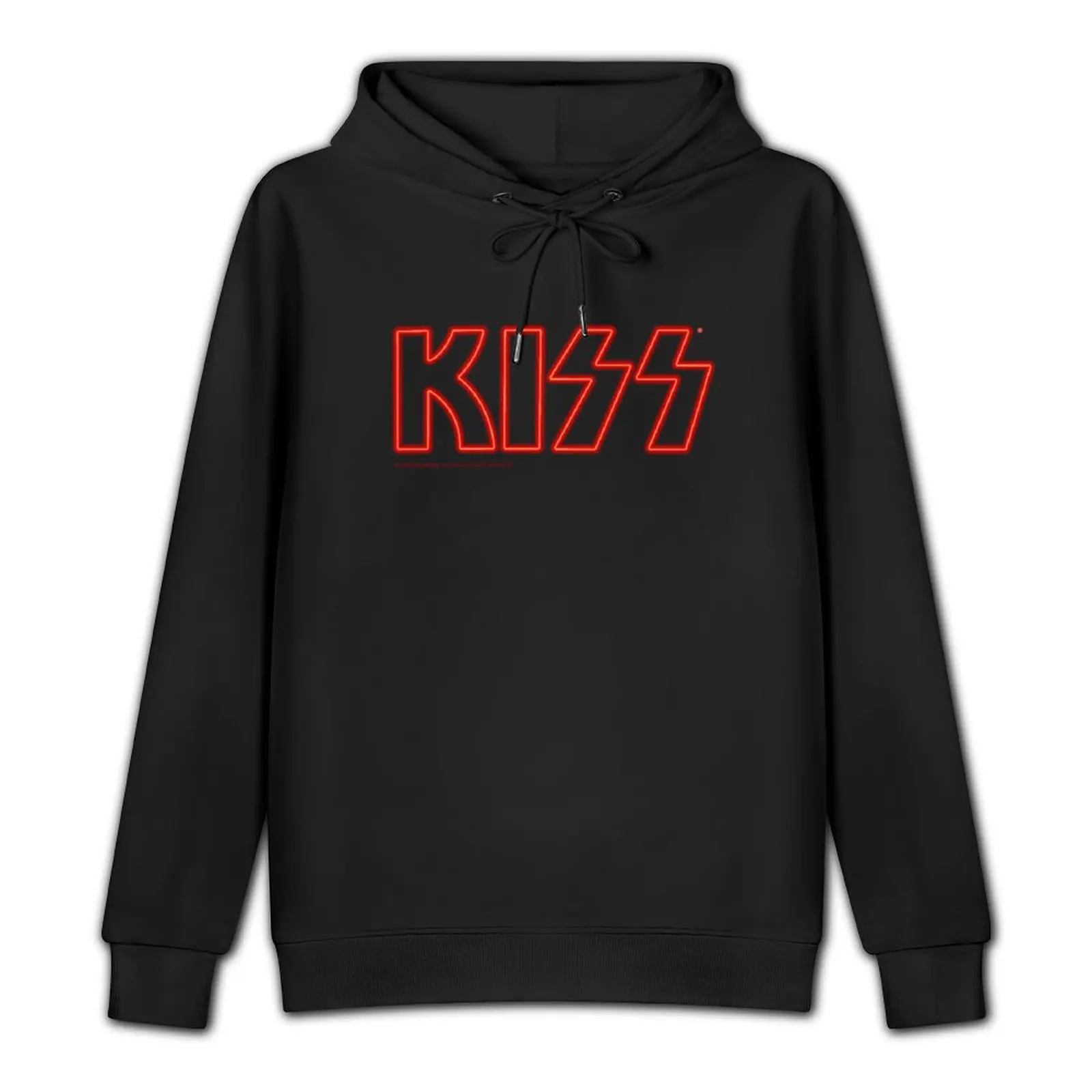 KISS Band Neon Logo Pullover Hoodie streetwear men hoodies for men