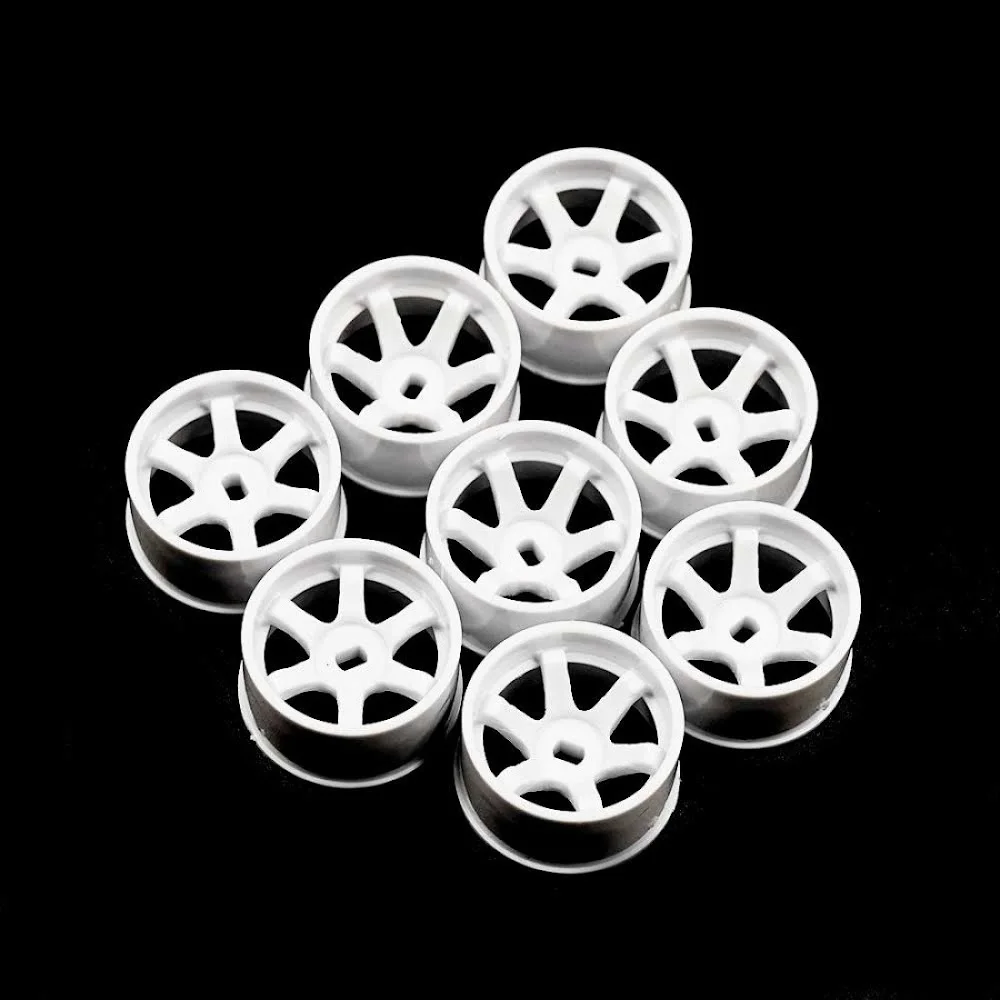 Yeah Racing Plastic Rim Set (Offset 0 +1 +2 +3) White/PINK/YELLOW For 1/28 AWD Mini-Z MA-020  GLA GIULIA